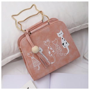 Cute Sling Bag Printed Five Cat Design [SKU-AA002]