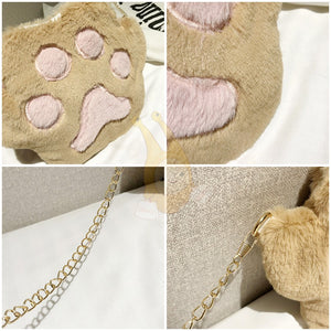 Cute Sling Bag Fluffy Cat Paw Design [SKU-AA006]