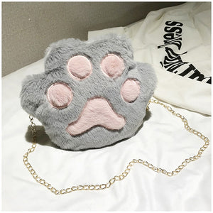 Cute Sling Bag Fluffy Cat Paw Design [SKU-AA006]