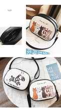 Load image into Gallery viewer, Cute Sling Bag Printed Cat Design