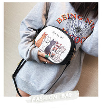 Load image into Gallery viewer, Cute Sling Bag Printed Cat Design